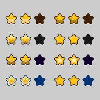 Game level rank stars  set vector