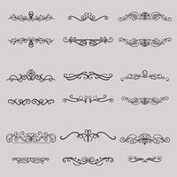 Set of elegant design elements for decorative vector illustration