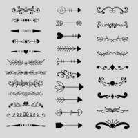 Set of elegant design elements for decorative vector illustration