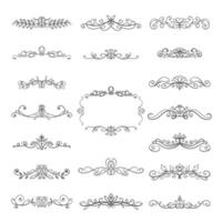 Set of elegant design elements for decorative vector illustration