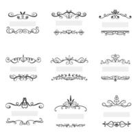 Set of elegant design elements for decorative vector illustration