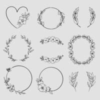 Set of elegant design elements for decorative vector illustration