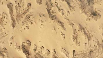 Aerial View of the Textures and Patterns of the Desert Sands. Beautiful landscape . Desert and green bushes photo