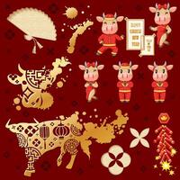 Chinese New Year Element Set vector