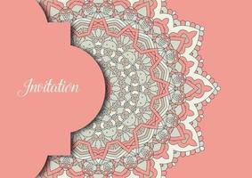 Fondo elegante con diseño decorativo de mandala. vector