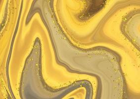 abstract liquid marble background with gold glitter vector