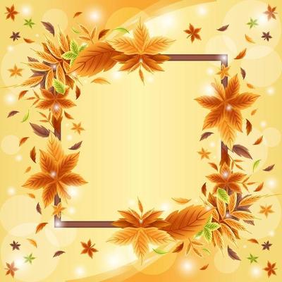 Beautiful Fall Foliage Border Background