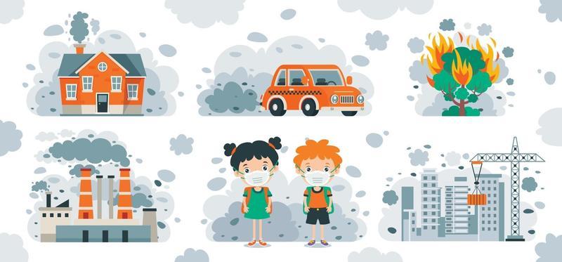 Concept Drawing Of Air Pollution