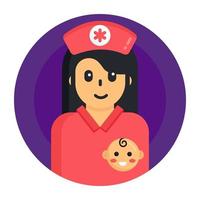 Baby Pediatric  Nurse vector