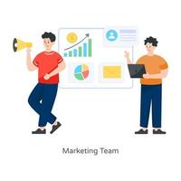 Marketing Team and presentation vector