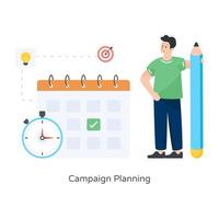 Campaign Planning and Agenda vector