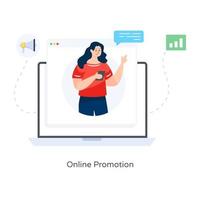 promoción y marketing online vector