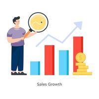 Sales Growth and Investment vector