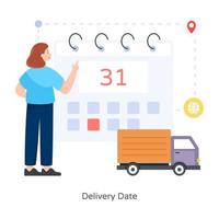 Delivery Date and Reminder vector