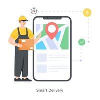 Smart Logistic and Delivery vector