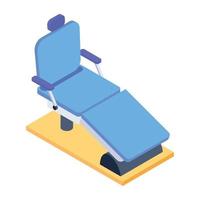 sillón médico paciente vector