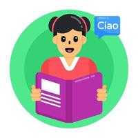 Book Translator and Dictionary vector