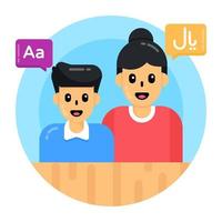 Language Practice and Discussion vector