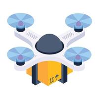 entrega de paquetes con drones vector