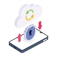 Cloud Syncing Transfer vector