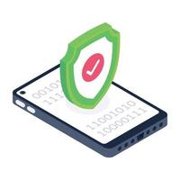 Verified Secure Mobile vector