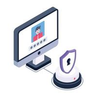 Account  Privacy Protection vector