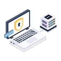 Laptop Data Security vector