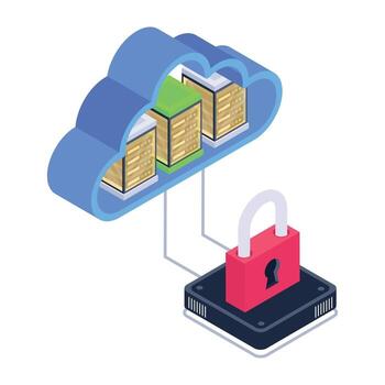 Cloud Security and Computing vector