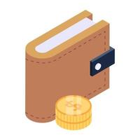 Cash Wallet and Purse vector