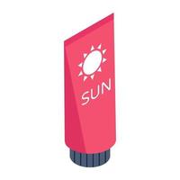 Sun Block cream vector