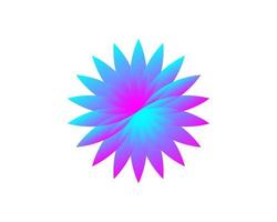 diseño de icono de logotipo de flor abstracta. elegante símbolo de la línea de la corona. signo de vector premium universal.