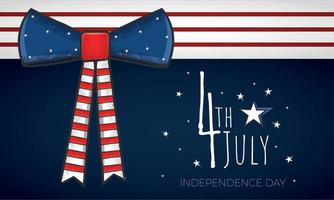 USA Independence day poster with a bowtie vector