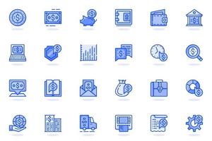 Financial item web flat line icon vector