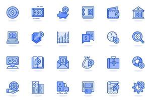 Financial item web flat line icon vector