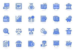 Business finance web flat line icon vector