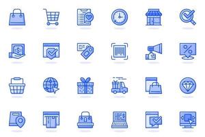 E-commerce web flat line icon vector