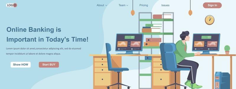 Online Banking Is Important in Todays Time web banner concept