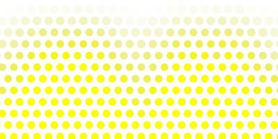 Light yellow vector background with bubbles.