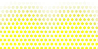 Light yellow vector background with bubbles.