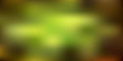 Dark green, yellow vector abstract blur backdrop.