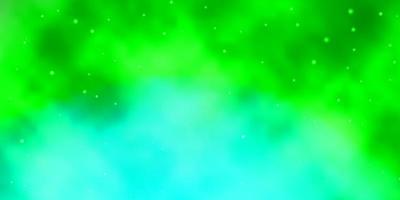 Light Green vector pattern with abstract stars.