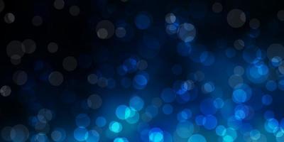 Dark BLUE vector texture with disks.