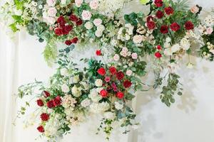 Flower background, colorful background, fresh rose, backdrop wedding, bunch of flower photo