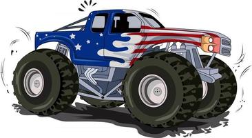 monster truck off-road vehicle vector