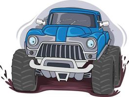 classic monster truck vector