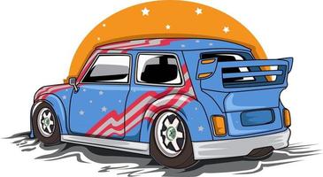 american classic car illustration vector