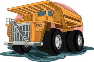 vector de ilustración de camión grande de construcción