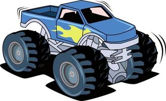 the blue big truck vector