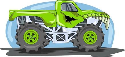 monster truck character vector