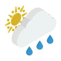 Sunshower Rain Concepts vector